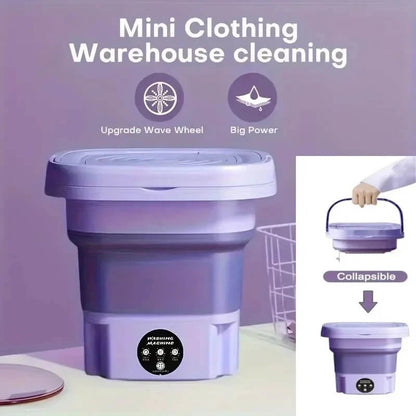 Portable Foldable Mini Laundry Machine | Lightweight & Space-Saving Washer