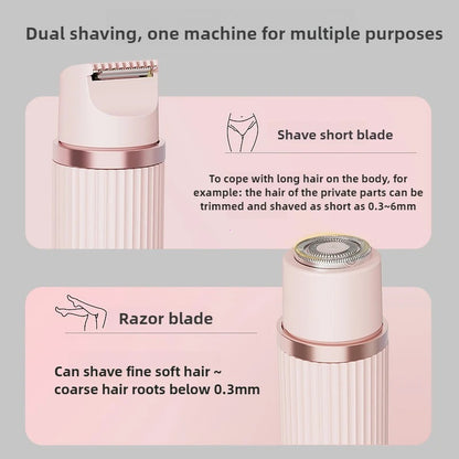 2-in-1 Double Head Electric Shaver – Fast, Comfortable & Cordless Grooming Tool
