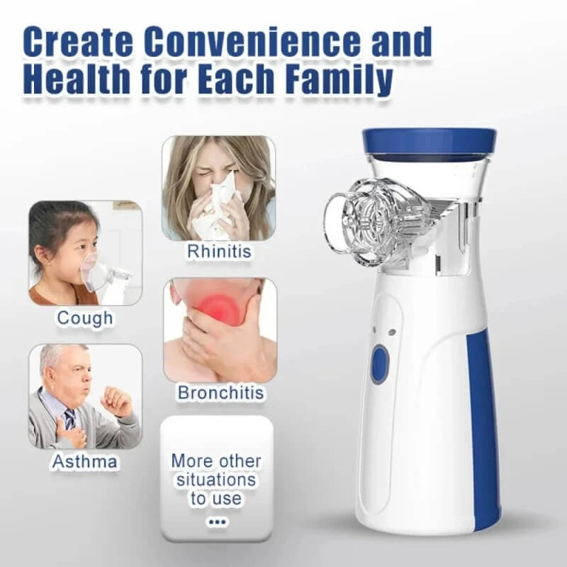 Compact Mesh Nebulizer – Portable, Quiet & Efficient Inhaler for Adults & Kids