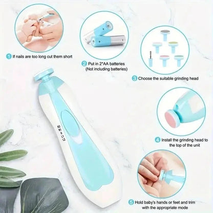 Electric Baby Nail Trimmer Set – Gentle Nail Care Tool for Newborns, Toddlers & Kids