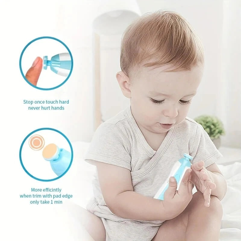 Electric Baby Nail Trimmer Set – Gentle Nail Care Tool for Newborns, Toddlers & Kids