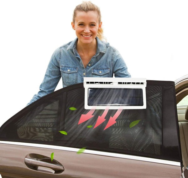 Solar Powered Car Fan – Auto Window Air Vent Cooling System